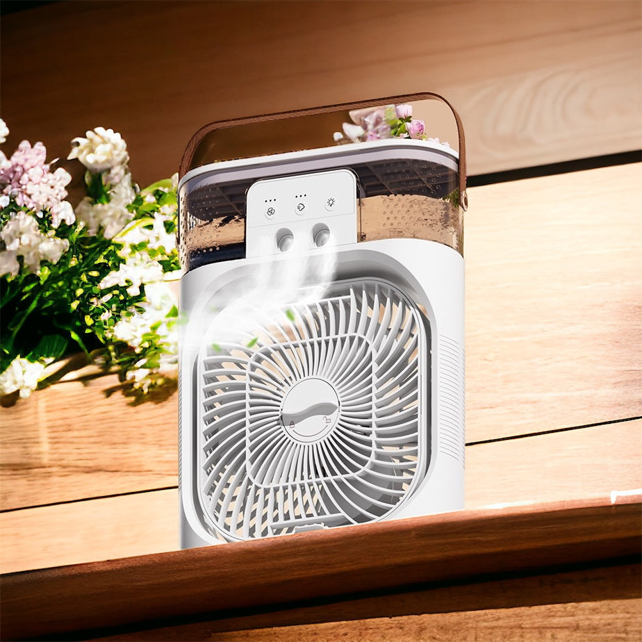3 In 1 Air Humidifier Cooling Fan with LED.